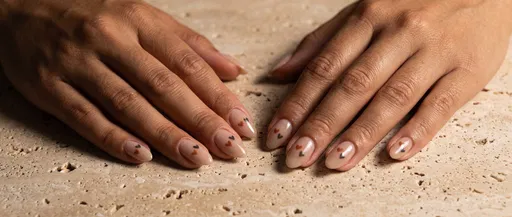 Minimalist Heart Nail Art on Hands