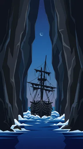 Pirate Shipwreck in Vertical Sea Cave