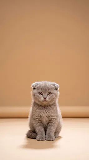 Scottish Fold Kitten Studio Portrait