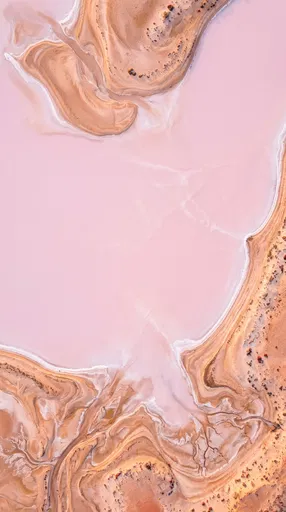 Aerial View of Pastel Pink Salt Lake