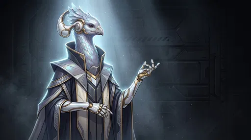 Futuristic Avian Alien Diplomat Illustration