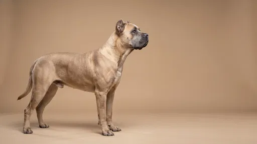 Formentino Cane Corso Standing in Studio