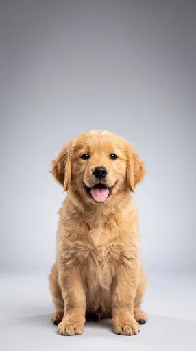 Golden Retriever Puppy Studio Portrait