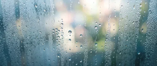 Condensation Droplets on Glass Window
