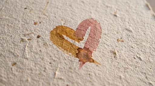 Watercolor Heart on Handmade Paper