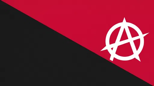 Red and Black Anarchy Symbol Wallpaper