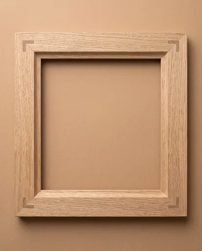 Square Raw Oak Wood Picture Frame