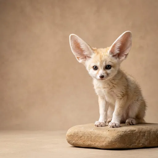 Baby Fennec Fox Studio Portrait