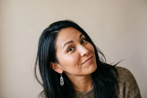 Playful Portrait of Indigenous Woman