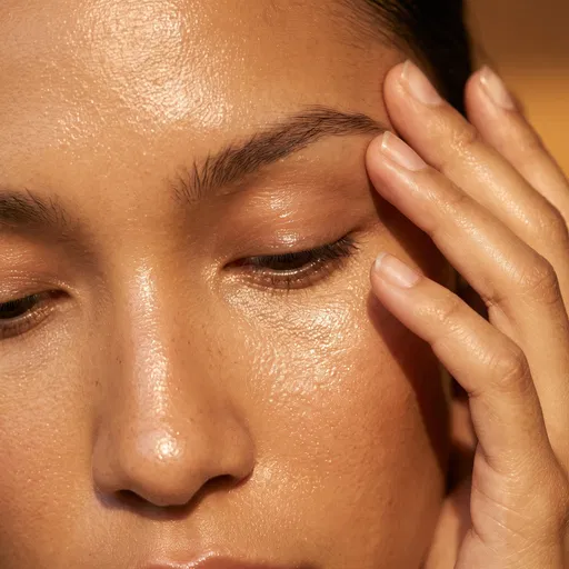 Macro Beauty Portrait of Glowing Skin