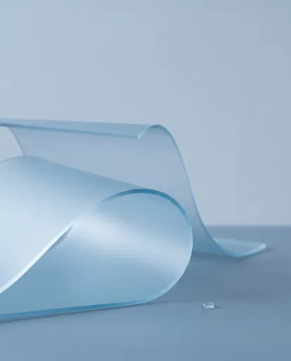 Curved Frosted Blue Acrylic Studio Background