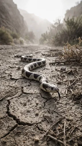 California Kingsnake on Cracked Canyon Mud