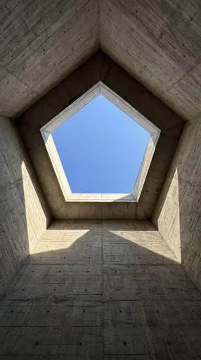 Pentagonal Concrete Skylight Looking Up
