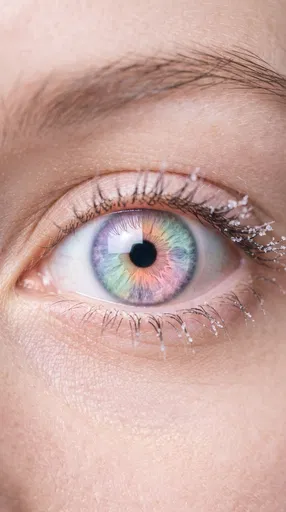 Macro Pastel Rainbow Eye With Frosted Lashes