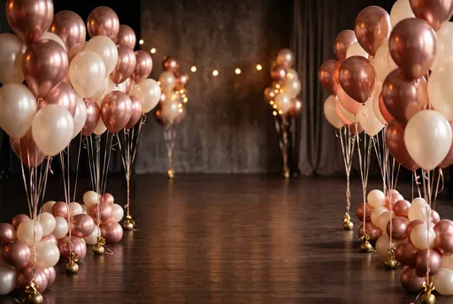 Rose Gold and Ivory Balloon Backdrop
