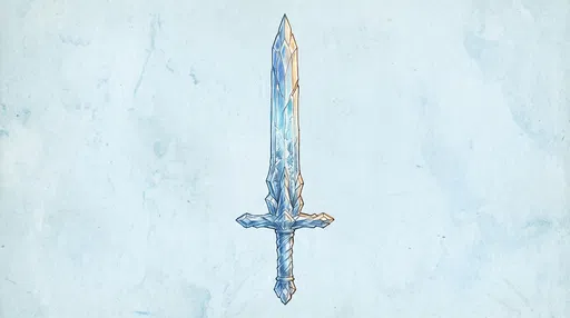 Crystalline Ice Sword Illustration