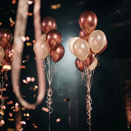 Rose Gold and Ivory Party Balloons
