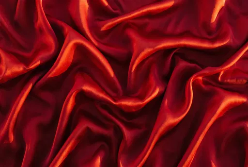 Flowing Red Silk Fabric Background