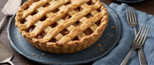 Freshly Baked Lattice Crust Apple Pie