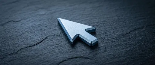 Brushed Aluminum Cursor on Dark Slate