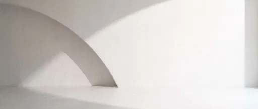 Minimalist White Plaster Arch Wall Background
