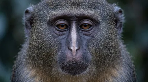 Close-Up Portrait of Unimpressed Monkey