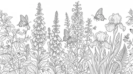 Cottage Garden Flowers Coloring Page