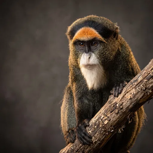 De Brazza's Monkey Studio Portrait