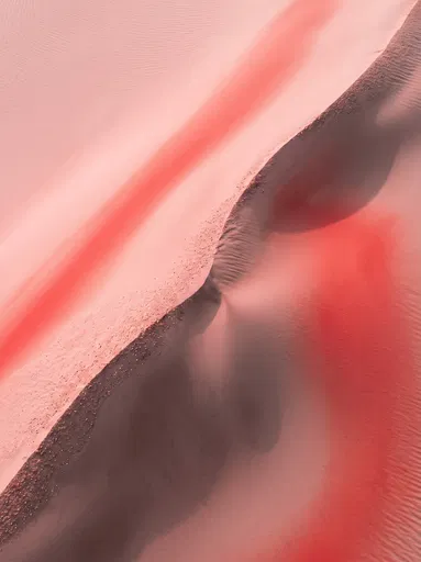 Abstract Pink and Coral Sand Ridge