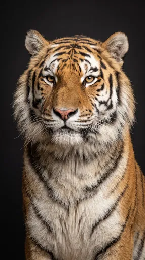 Studio Portrait of a Siberian Tiger