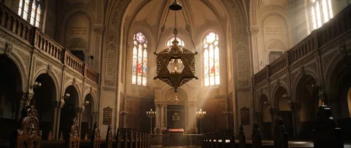 Ornate Star of David Sanctuary Lamp