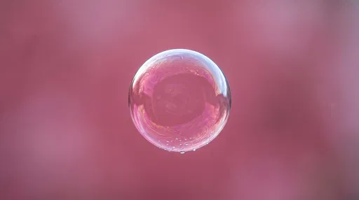 Translucent Pink Soap Bubble Macro Background