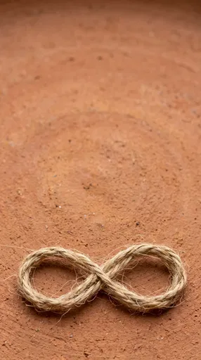 Jute Twine Infinity Symbol on Terracotta