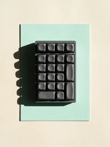 Blank Grey Numpad on Mint Blotter