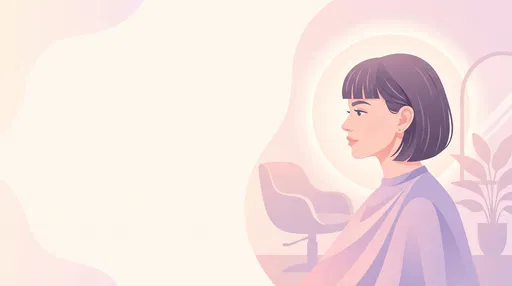 Woman With French Bob Salon Illustration