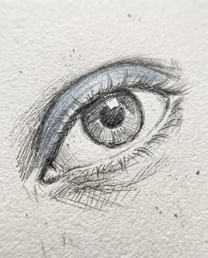 Graphite Pencil Sketch of Human Eye