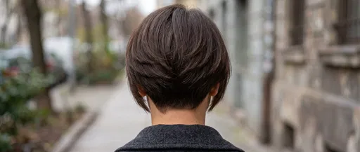 Back View of Dark Brown Graduated Bob
