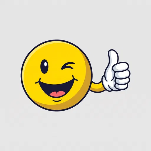 Winking Smiley Face Giving Thumbs Up