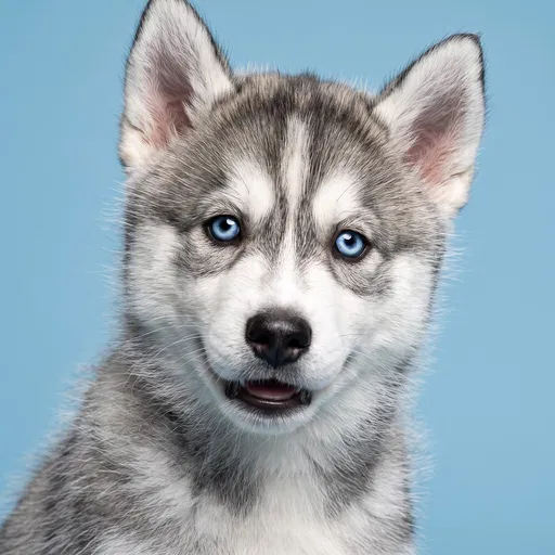 Siberian Husky Puppy Studio Portrait