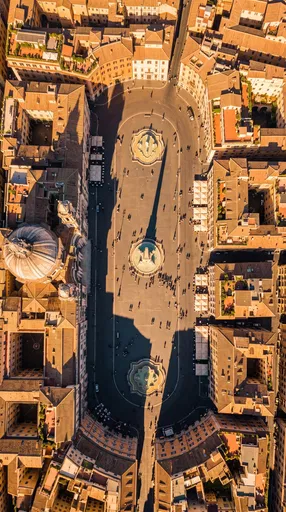 Aerial View of Piazza Navona Rome
