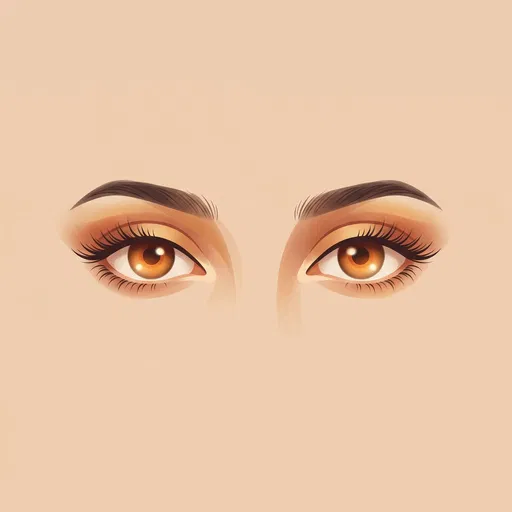 Digital Illustration of Warm Amber Eyes