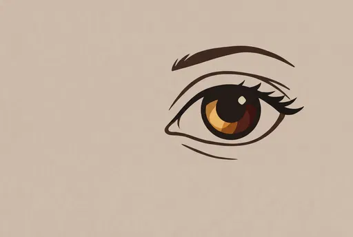 Minimalist Brown Eye Graphic Illustration