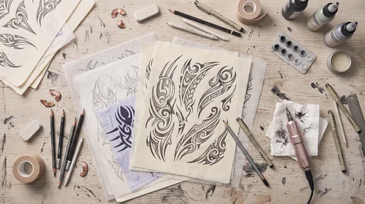 Tattoo Artist Workstation Flat Lay