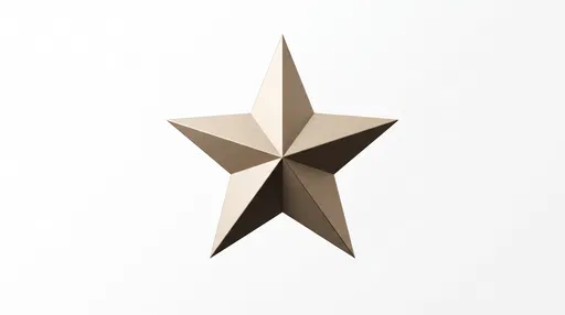 3D Matte Champagne Five-Pointed Star