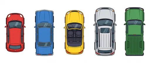 Top-Down Car Clipart Set