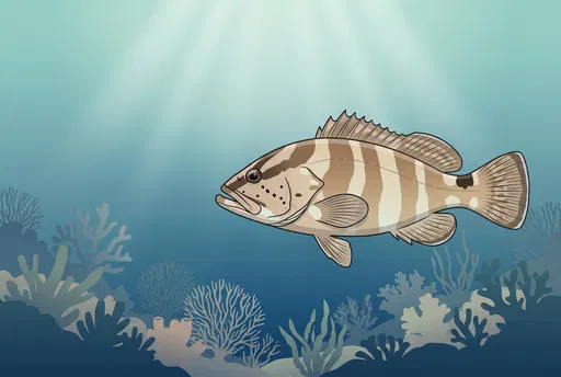 Nassau Grouper Reef Illustration