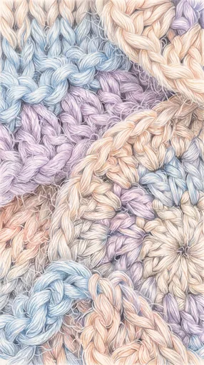 Pastel Colored Pencil Yarn Texture