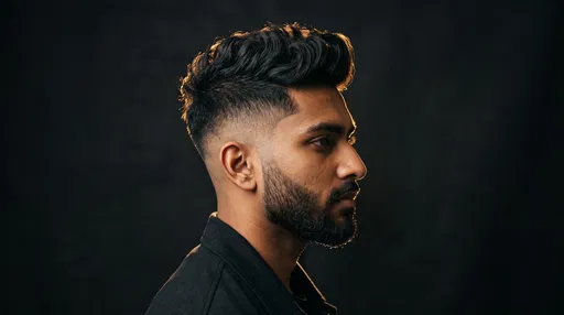 Man With Mid Taper Fade Haircut