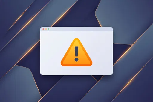 Digital Popup Window With Warning Sign
