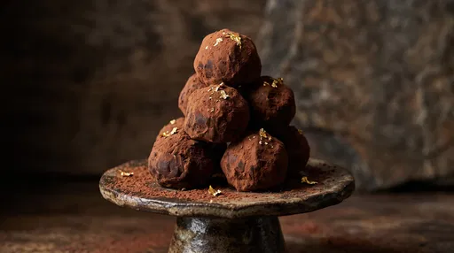 Artisanal Chocolate Truffles with Gold Leaf